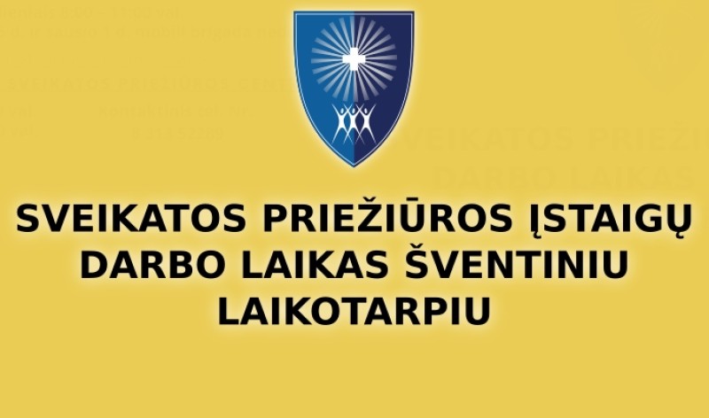 VŠĮ Druskininkų PSPC darbo laikas šventiniu laikotarpiu