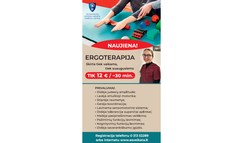 Naujiena – ergoterapija!