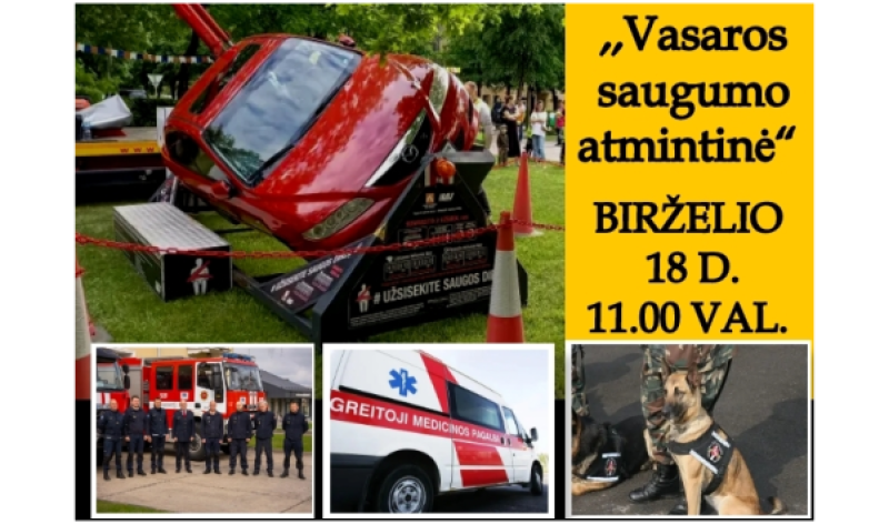 Kviečiame atvykti į renginį "Vasaros saugumo atmintinė"