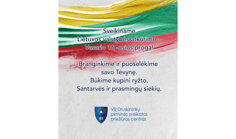 Sveikiname!